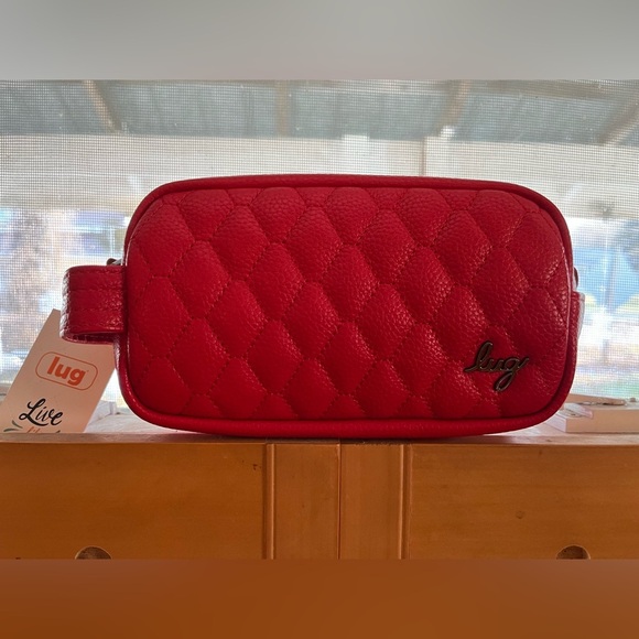 lug Handbags - NWT LUG Bolt Mini Poppy Red VL Vegan Leather travel pouch bag